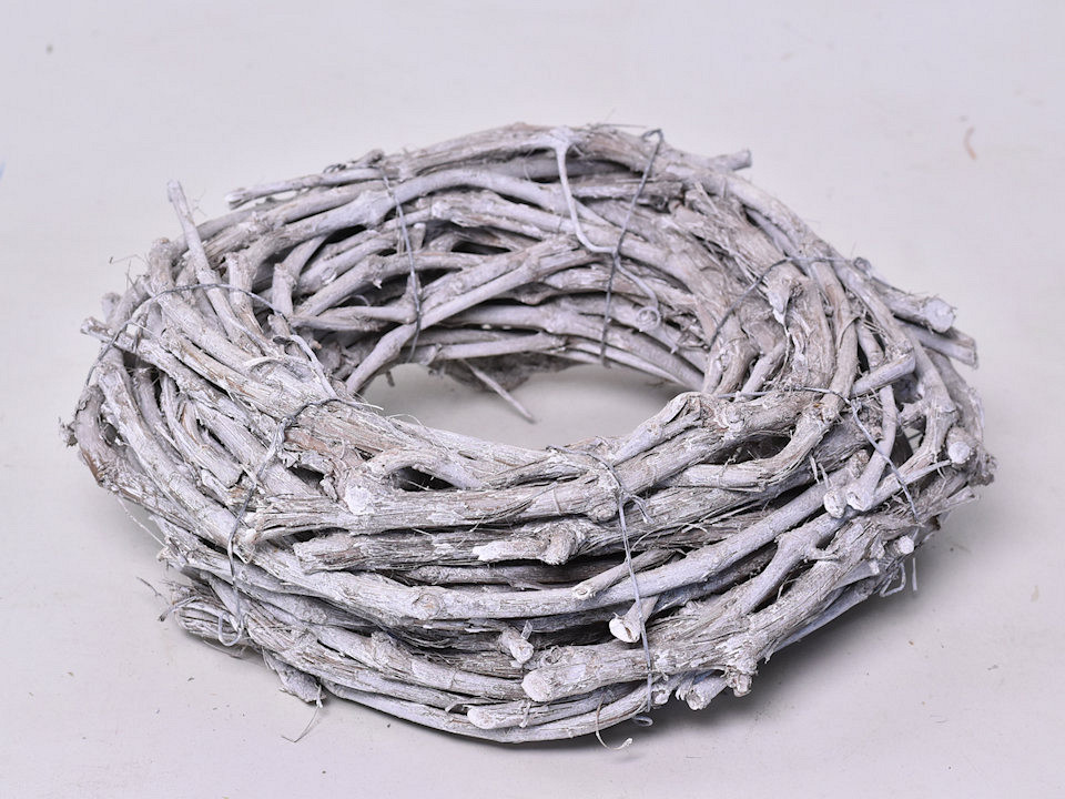 Krans Wijnrank 30cm white-wash