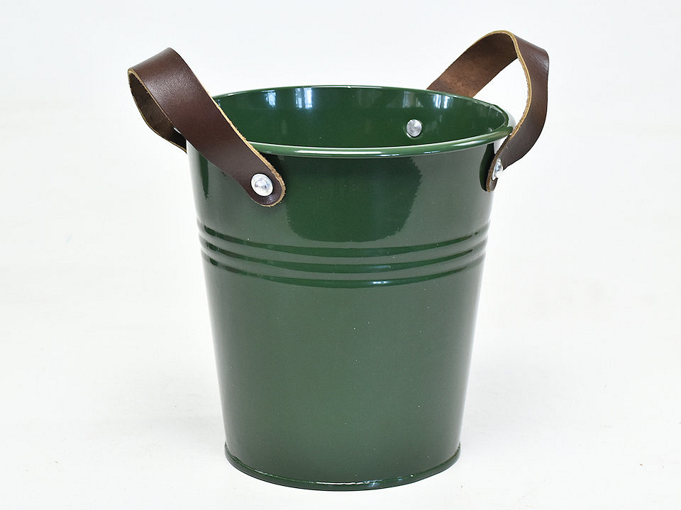 Emmer Zink Leer H18cm Groen
