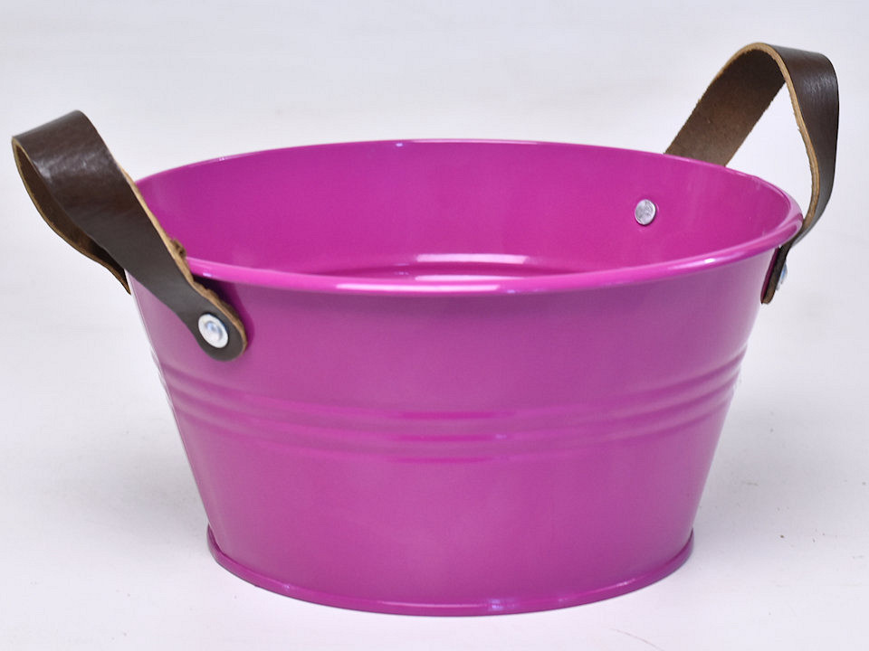 Planteur Zinc H12cm Fuchsia