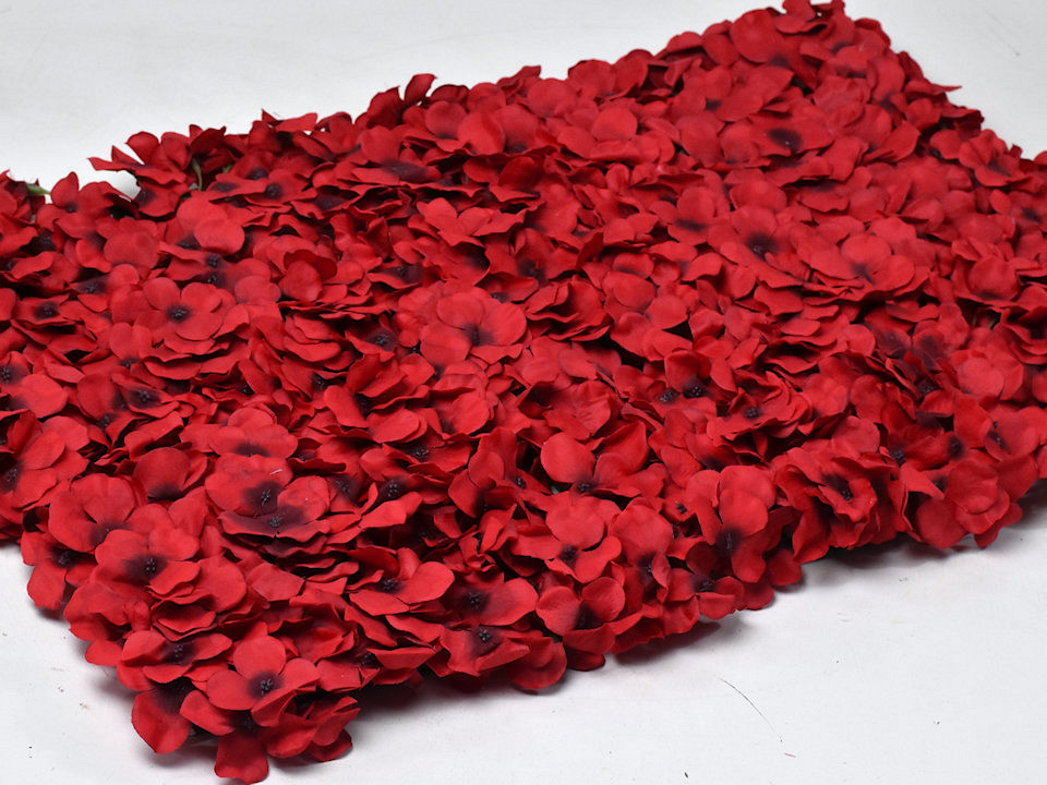 Bloempaneel 60x40cm Rood