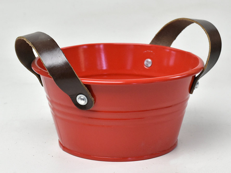Planteur Zinc H9cm Rouge