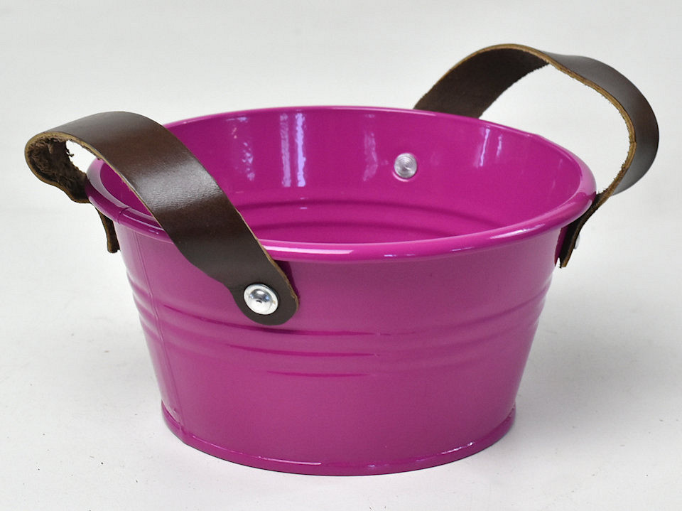 Planteur Zinc H10cm Fuchsia