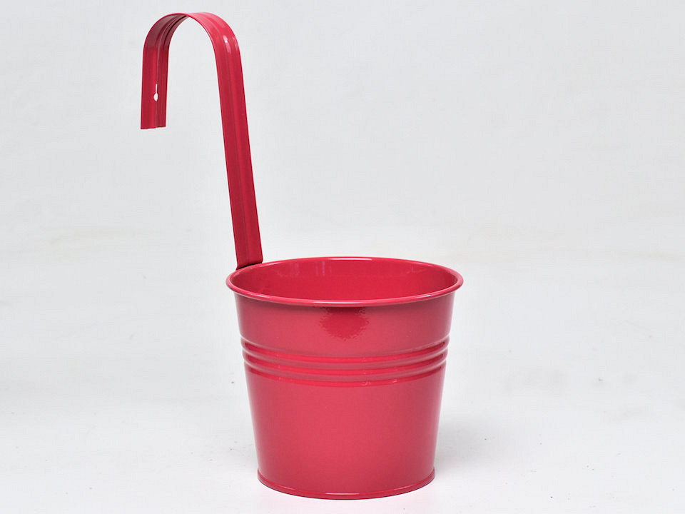 Hangpot Zink H14/H32cm Framboos