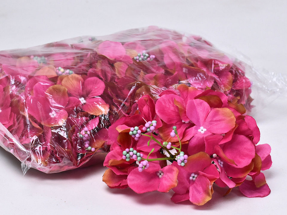 Tête d'Hortensia D14cm Fuchsia