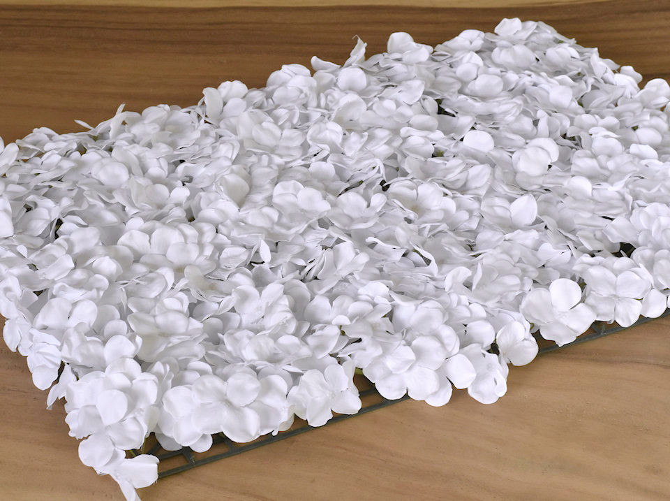 Panneau de fleurs 60x40cm Blanc