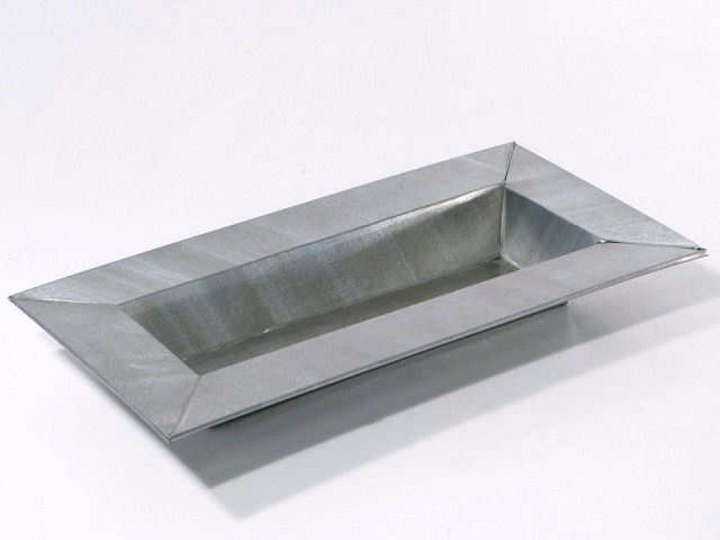 Bac a Fleurs Rectangle zinc 40cm