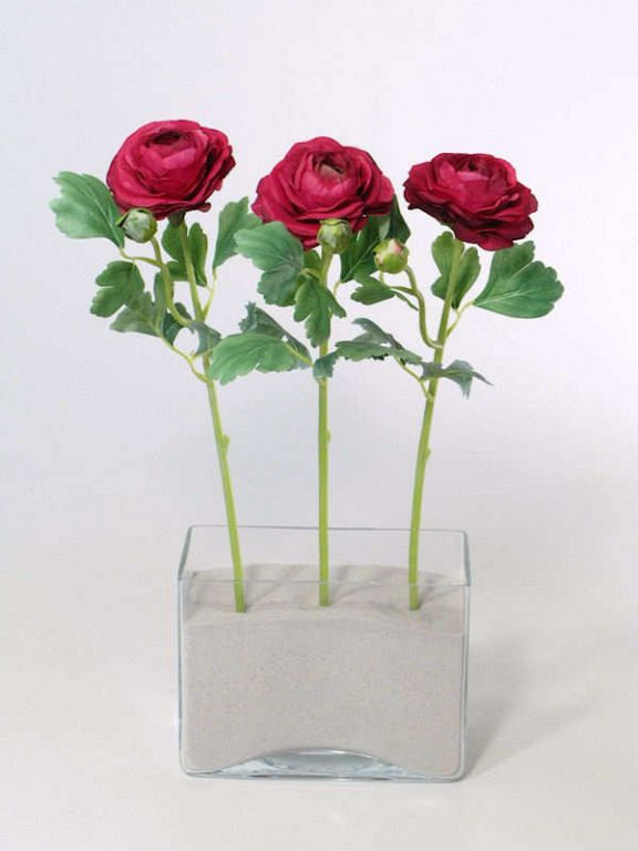 Renoncule 43cm cerise