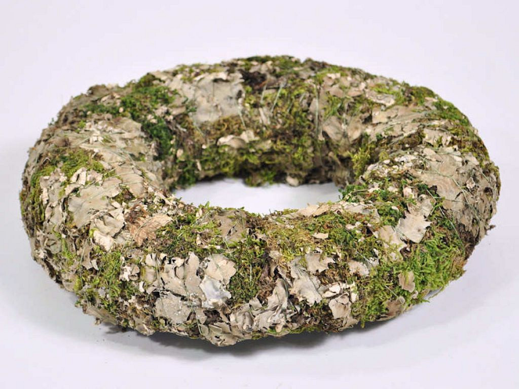 Krans Stone Mos Grijs 30cm
