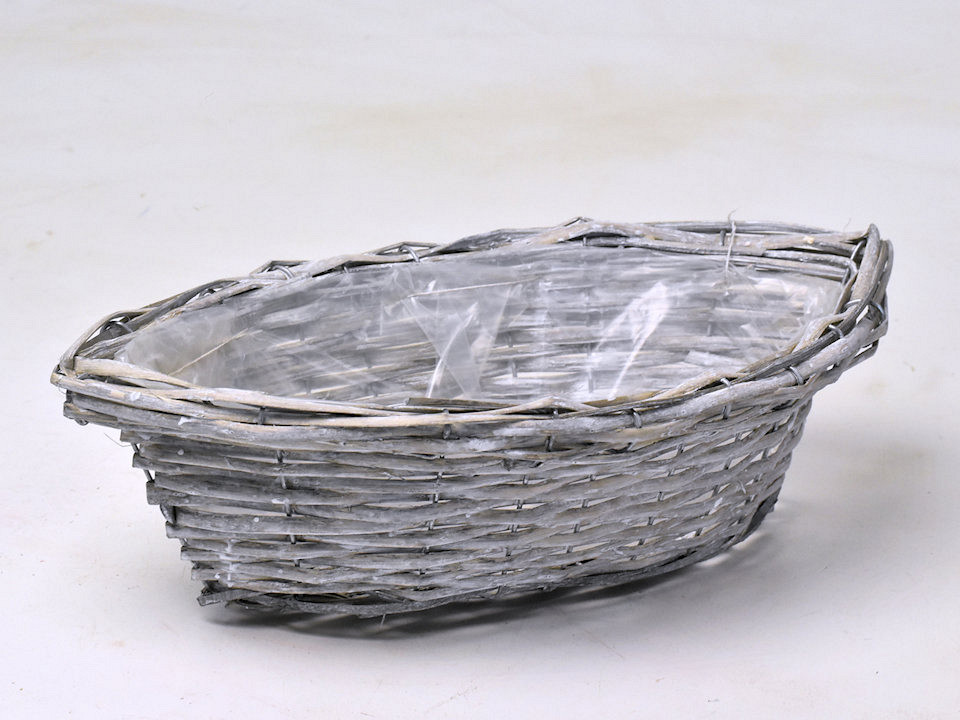Panier tressé Gris L40cm 