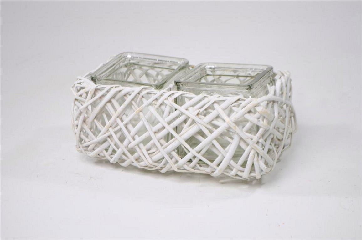 Mand/2 glas wit