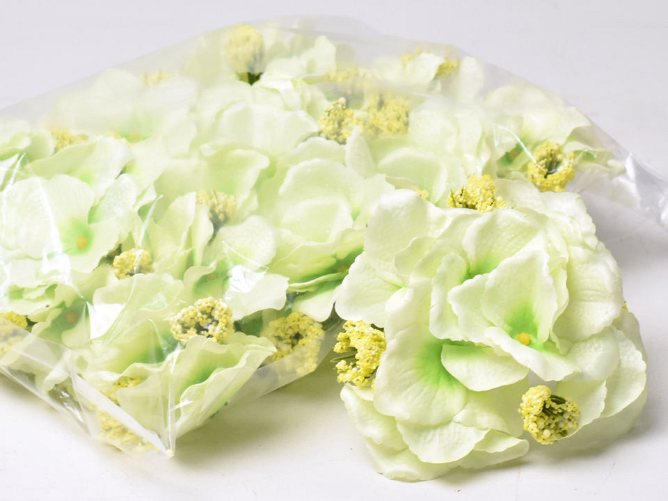 Tête d'Hortensia D14cm Vert Clair