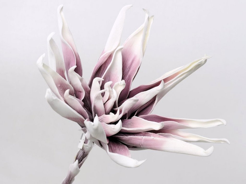 Fleur en mousse Blanc/Lila, D 35cm