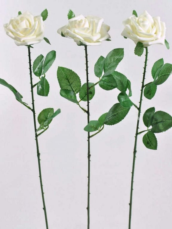 Foam Rose 65cm wit