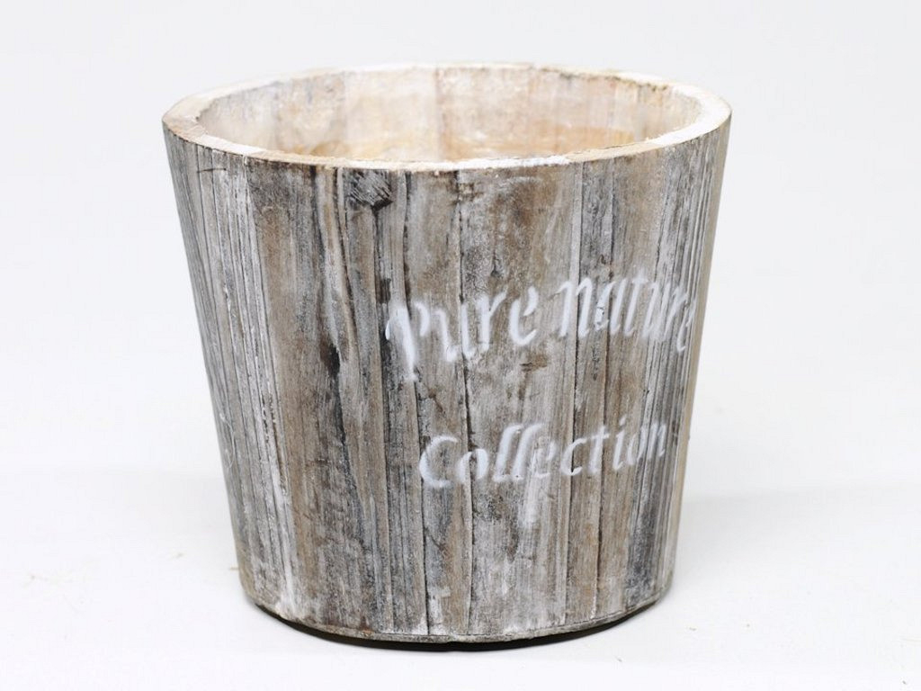 Pot Hout Bruin H12cm