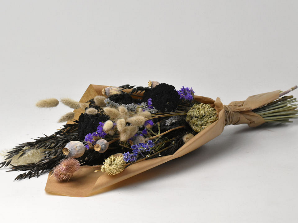 Droogbloemen Boeket Paars 60cm