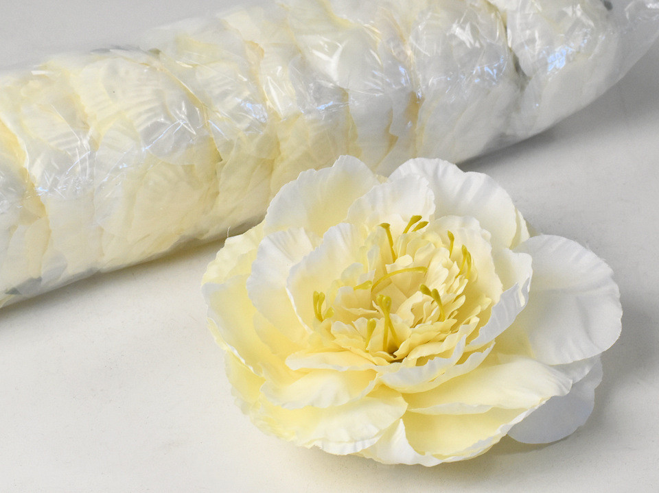 Pivoine D16cm Jaune Clair