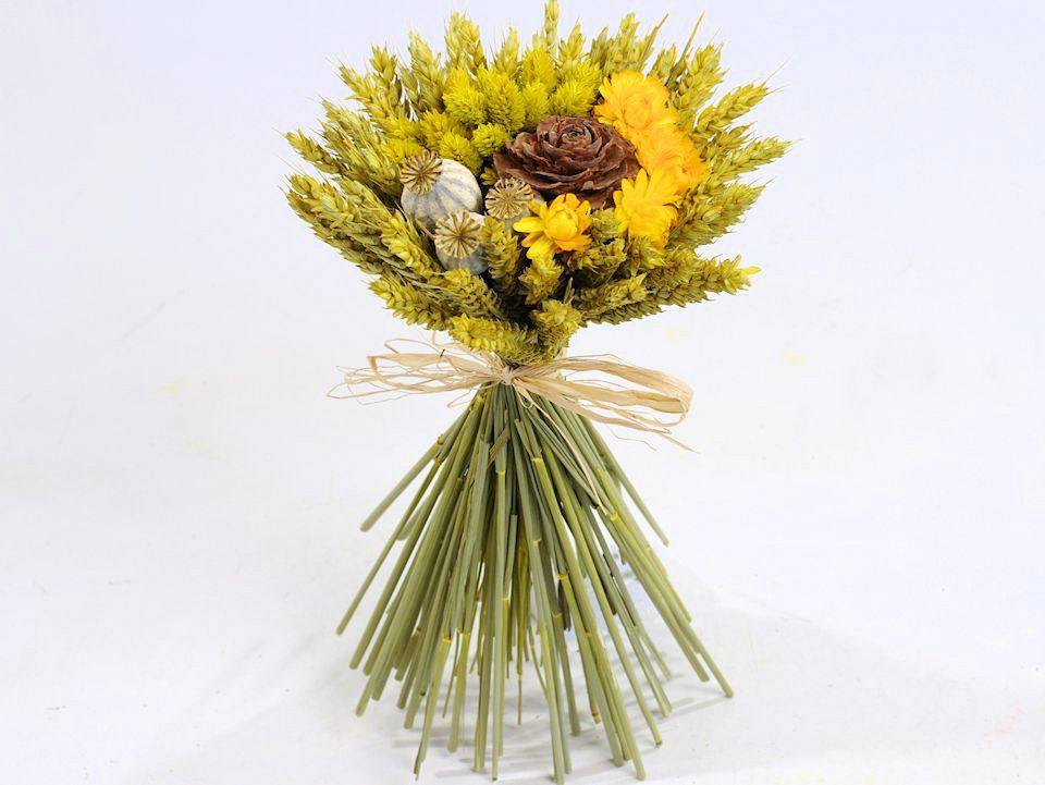 Bouquet Séchée d10cm jaune