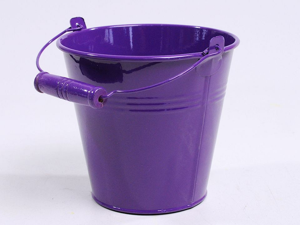 Seau en zinc H12cm Violet