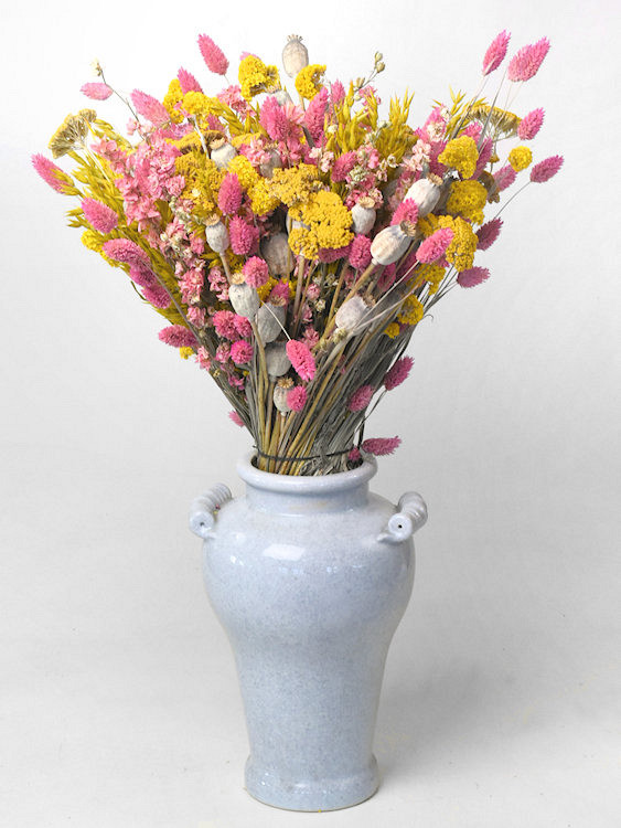 Bouquet de Fleurs Sechées Jaune/Rose XL
