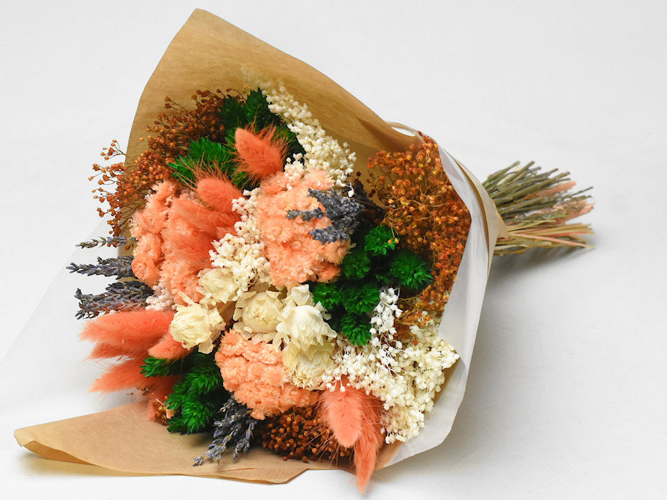 Droogbloemen Boeket Perzik