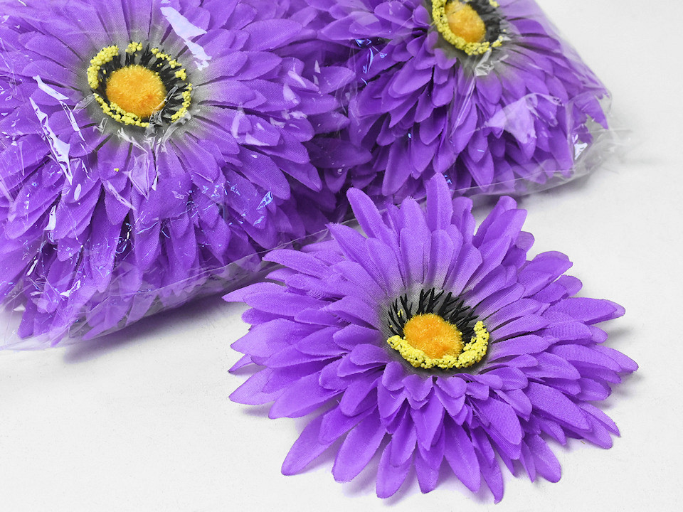 Kunst Gerbera Lila D15cm