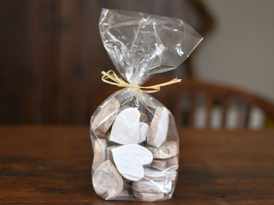 Noix de coco Coeur 5cm Blanc 20pcs