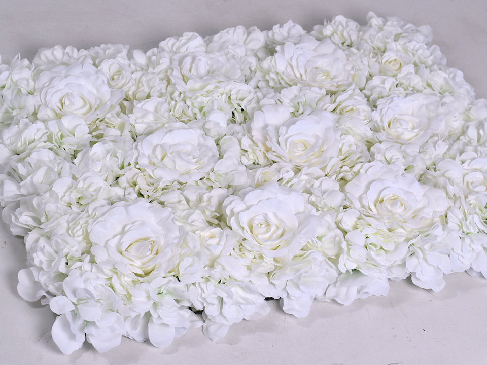 Bloempaneel 60x40cm Wit