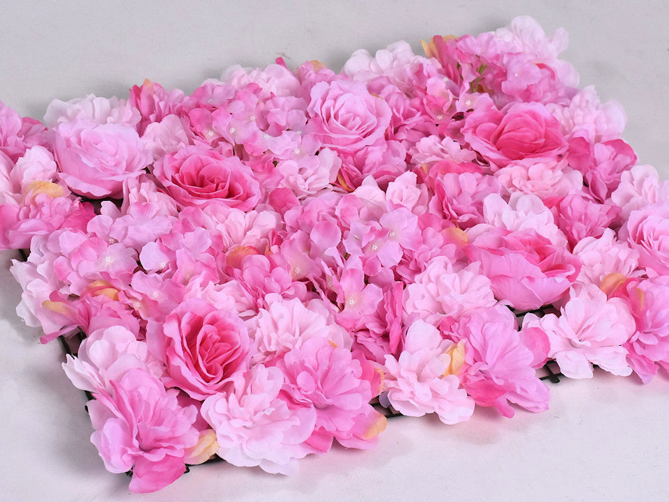 Bloempaneel 60x40cm Roze