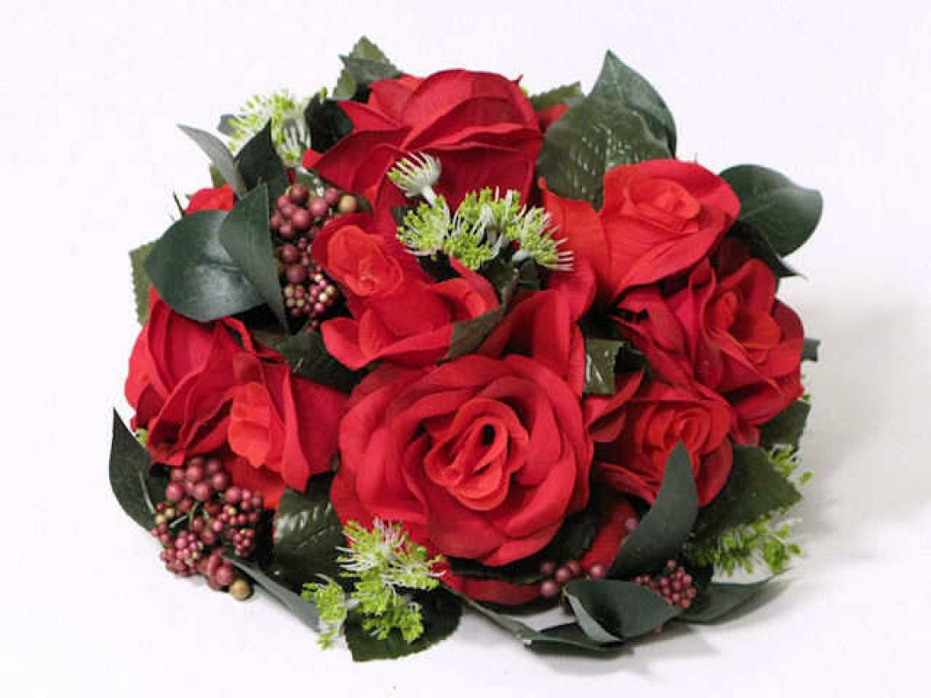 Biedermeier Rote Rosen 24cm