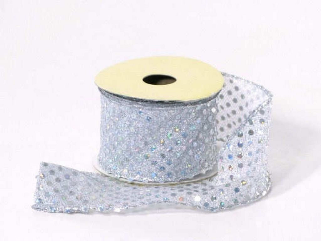 Organza Ribbon Silver-8 37mm 3m