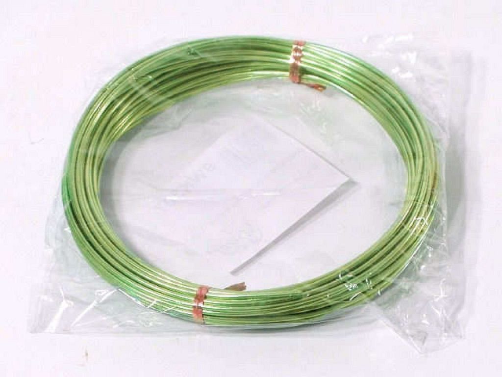 Aluminium Draht ApfelGrün 12M