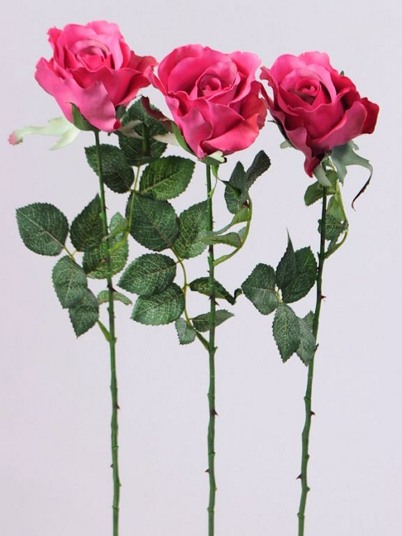 Rose half-open 84cm pink