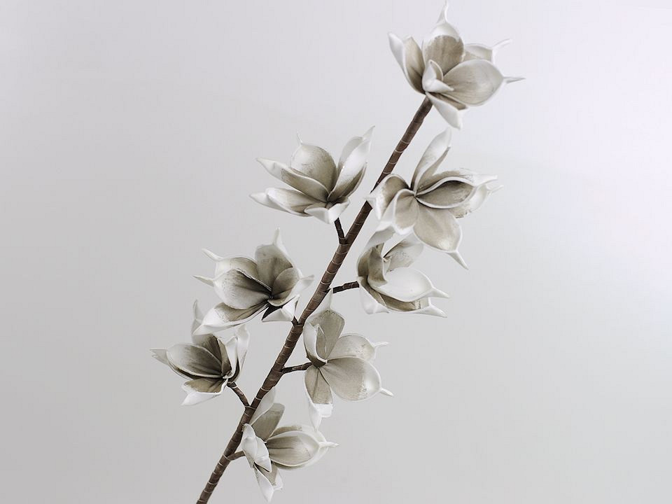 Foam Blossom White/Grey, D 11cm