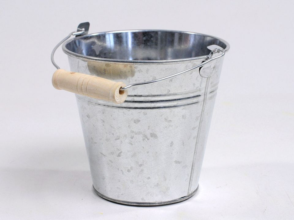 Zinc bucket H12cm Decofleur