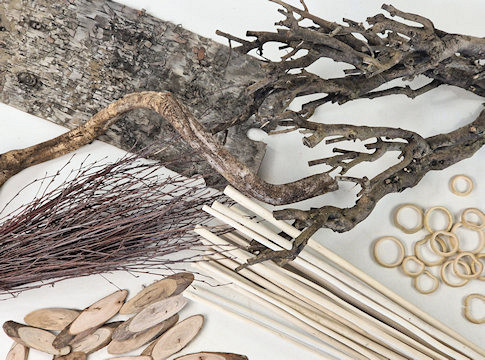Decorative branches and wood