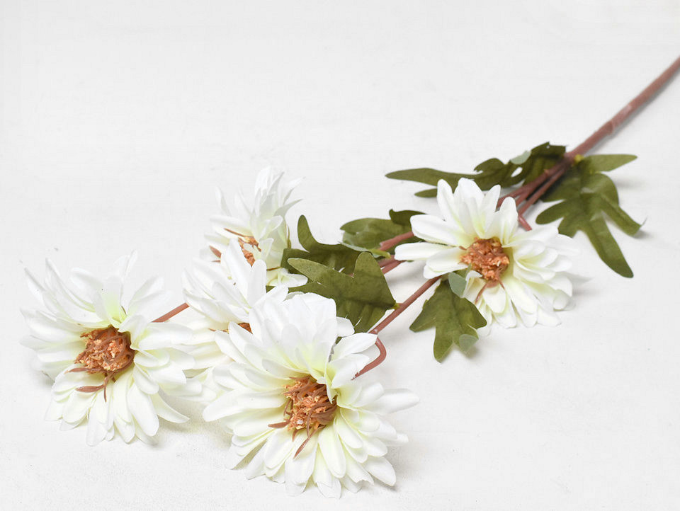 Artificial Dahlia White 75cm 