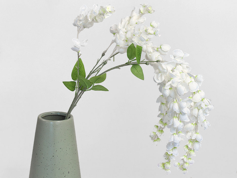 Kunst Wisteria Wit 100cm