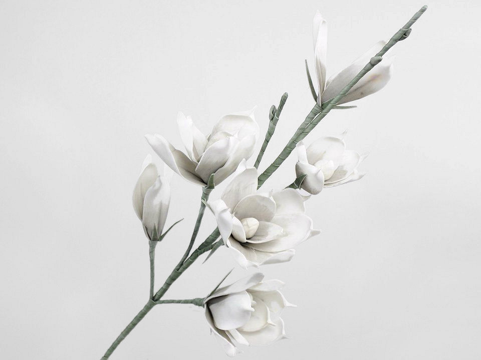 Schaumstoff Magnolia Weiß/Grau, D 18cm