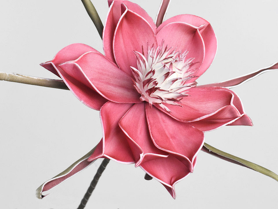 Fleur en mousse Rose Foncé, D 20cm