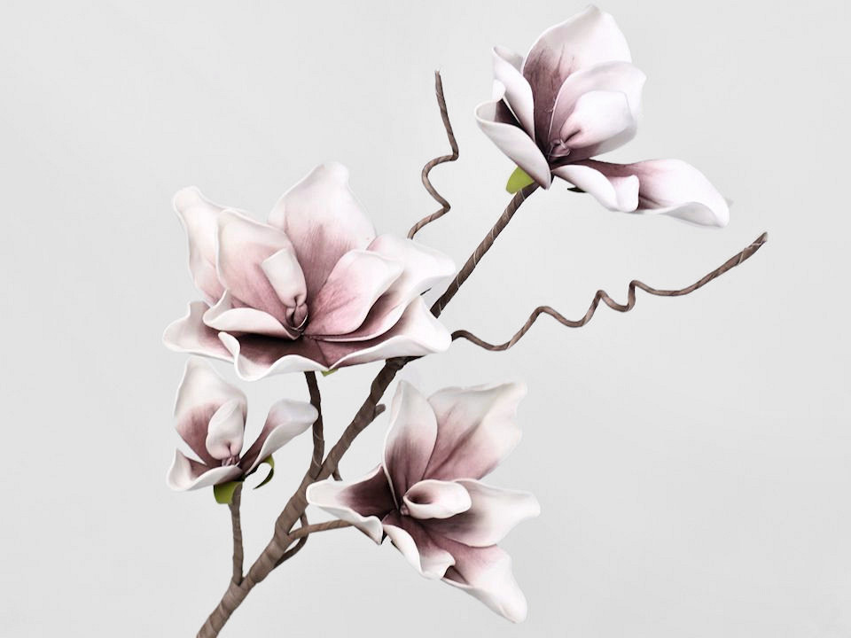 Fleurs en mousse Blanc/Lila 70cm 