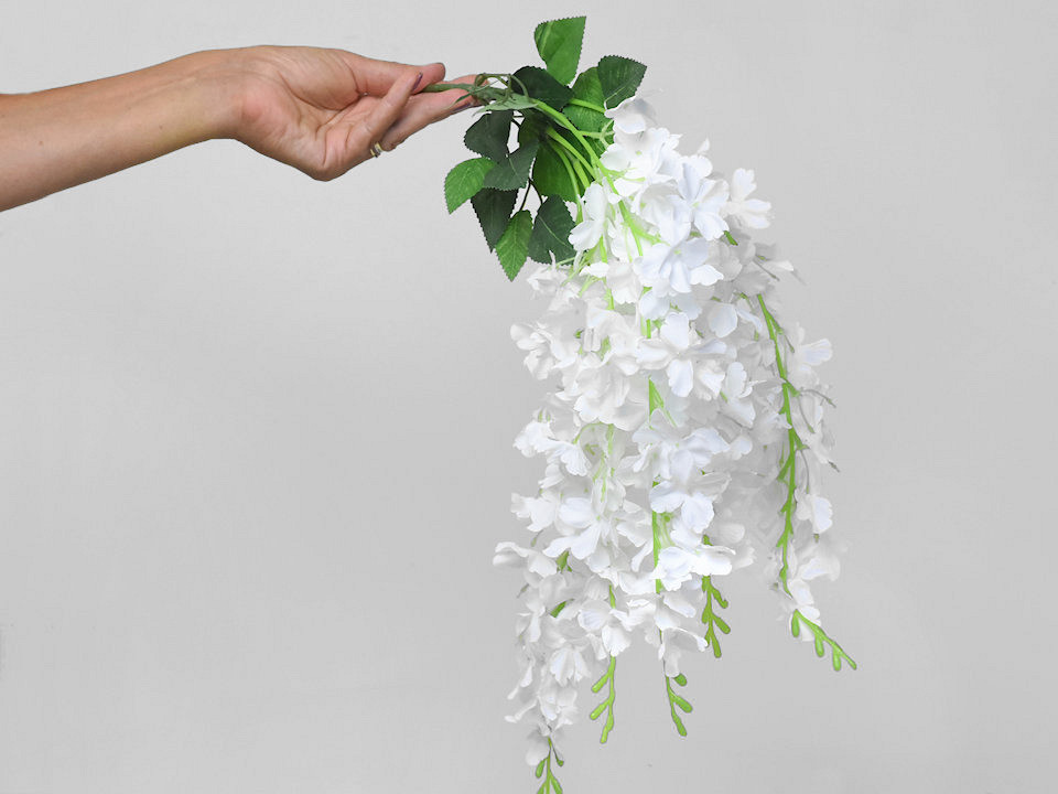Kunst Wisteria Wit 65cm