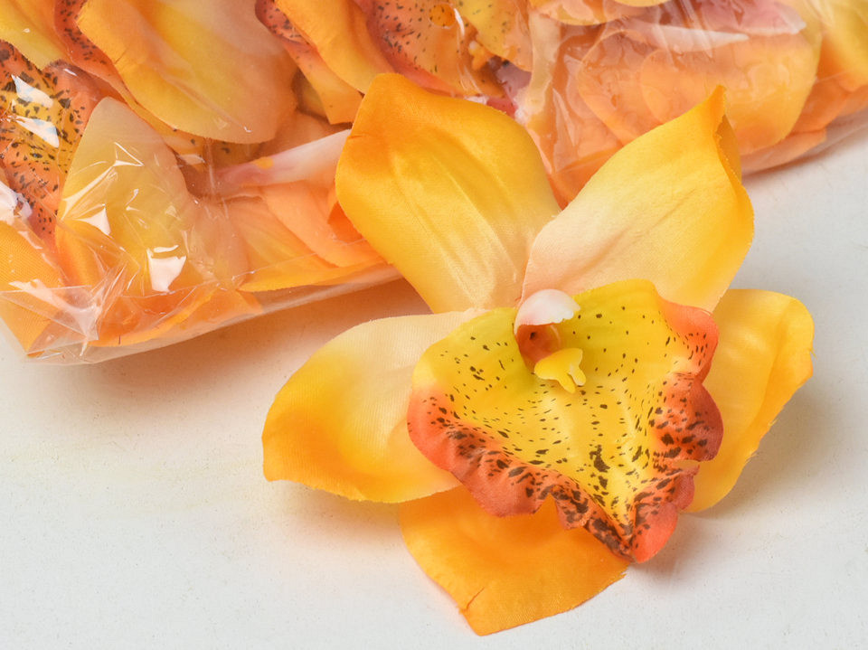Kunst Orchidee Oranje D14cm
