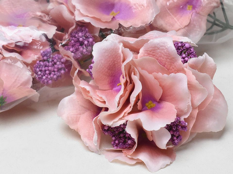 Hortensien Kopf Rosa D14cm 