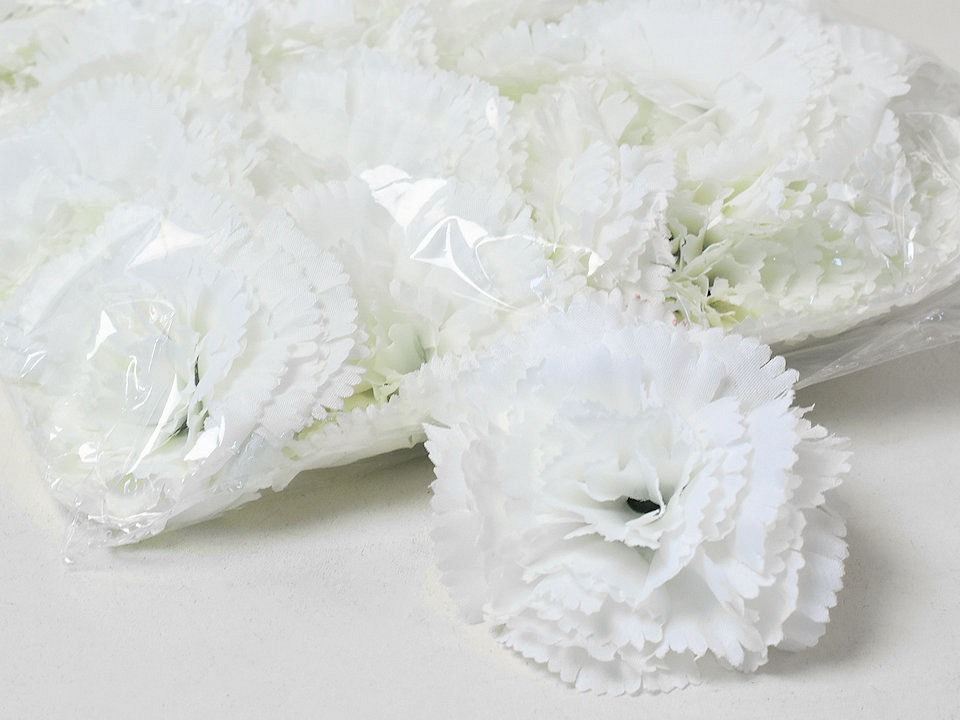 Dianthus Blanc Artificielle D7cm