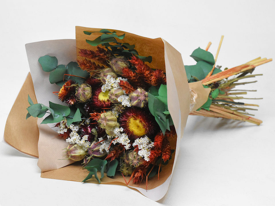 Dried Flower Bouquet Red 40cm