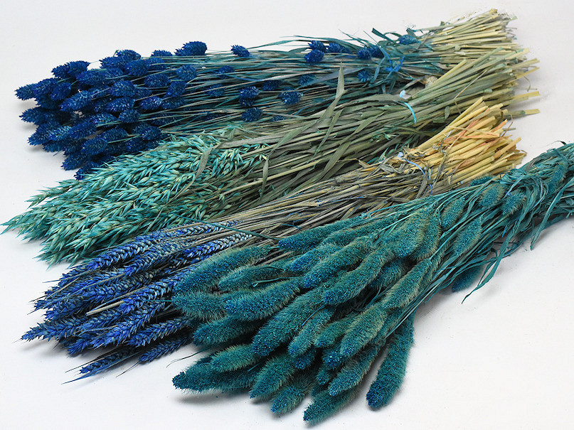 DIY Dried Flower Bouquet Blue Mix