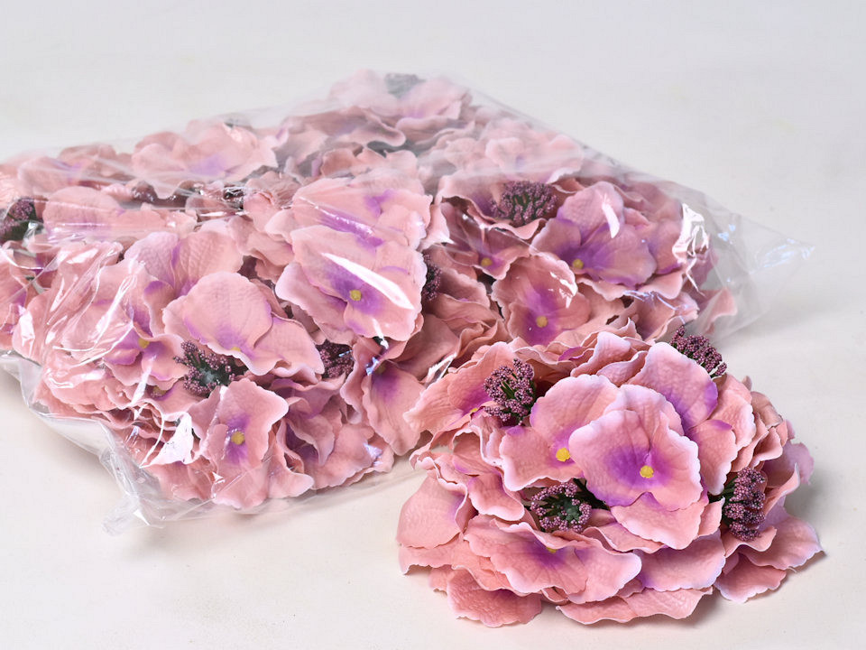 Tête d'Hortensia D18cm Rose