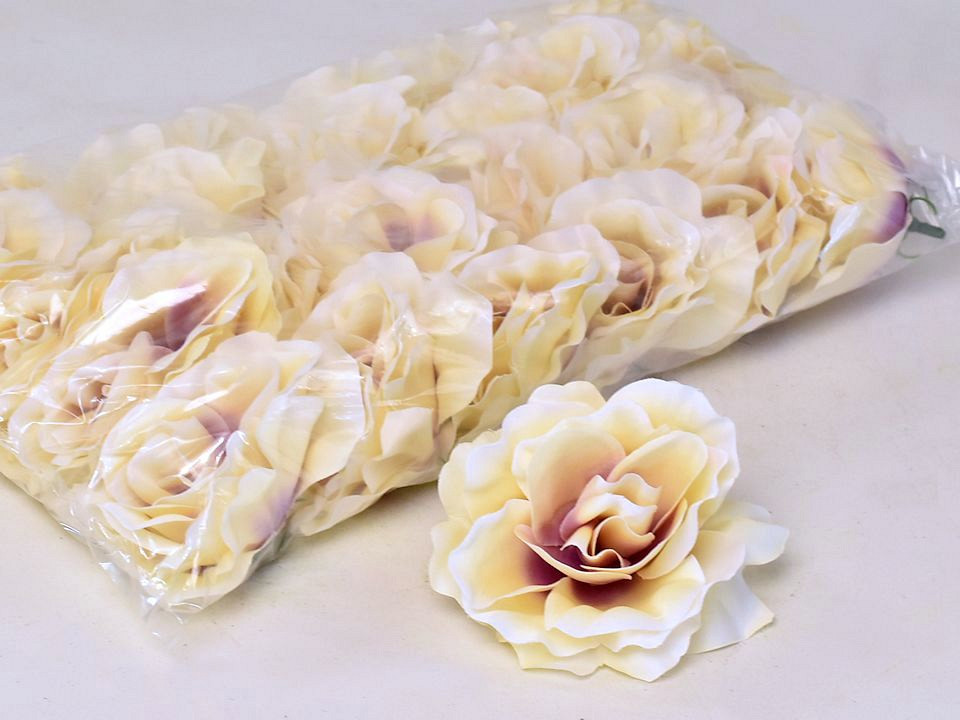 Roos D10cm Creme/Paars