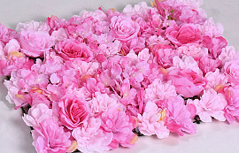 Panneau de fleurs 60x40cm Rose