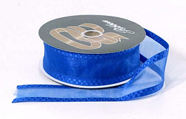 Organza Ribbon blue C3 37mm 25m